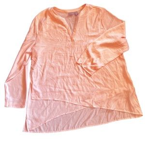 Lightweight, Flowy Chicos Size 3 Ballet Pink Long-Sleeved Tunic Top EUC